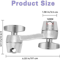Multi-clip réglable 360° °   Clip de cymbale rotatif à double réglage pour bras de cymbale, supports et fixations de cowbell