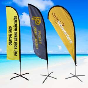 Kustom tiang bendera pantai Teardrop air mata titisan bendera bulu pantai tiang bendera bulu - Product Image 1