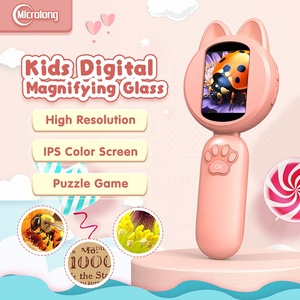 Portable Pocket Electron Digital With 2.0-inch Screen and LED Illumination for Kids Reading HM020B-Yellow Magnifying Glass - Product Image 1
