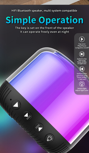 V5.0 Mạnh Mẽ <span class=keywords><strong>EV</strong></span> Loa LED Đèn Màu Ánh Sáng Không Dây Có Dây PC Máy Tính Loa Mini Xách Tay Bass Loa - Product Image 5