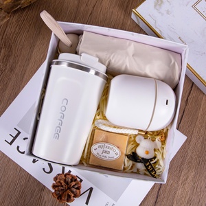Cross-border Business Gift Set Stainless Steel Car Cup Humidifier Soap Keychain Umbrella Gift Box Business Wind Style Father's