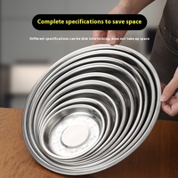 Tianfa usine en acier inoxydable épaissi plat plat disque approfondi conception magnétique poli jetable dîner Camping Durable
