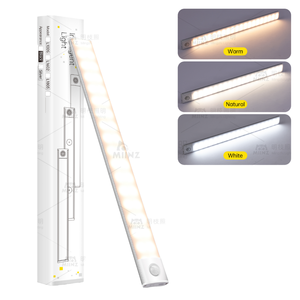 Lámpara de gabinete de luz nocturna LED inteligente moderna, Sensor de movimiento, 40cm/30cm/20cm, recargable por USB inalámbrico para el armario del dormitorio del hogar - Product Image 1