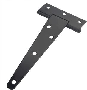 บานพับเหล็กแบบ T-Strap สำหรับประตูโรงนาและโรงเก็บของ ทนทานต่อการเกิดสนิม สีดำ ขนาด 5 นิ้ว สำหรับประตูโรงนาและช่องระบายอากาศ - Product Image 6