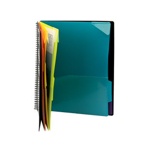 12-Pocket Spiral Multi-Subject Notebook Organizer Letter Size Poly <strong>Project</strong> <strong>Folder</strong> for Multi-File Management - Product Image 2