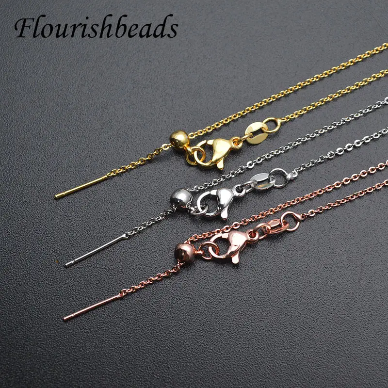 Factory Price Gold Plated 1mm Curb O Shape Chain DIY Necklace Chain for Women Men