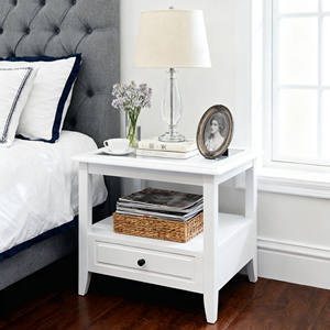 F4176 <span class=keywords><strong>Table</strong></span> d'Appoint Croix en Verre avec Tiroir Blanc/Noir/Couleur Personnalisable, 60x60x55cm pour Salon Chambre - Product Image 1