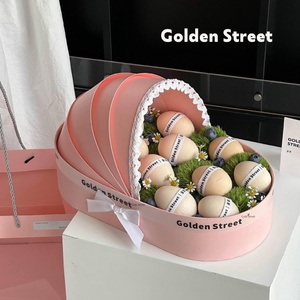 Caja de cartón creativa DIY hecha a mano para arreglos florales, frutas, regalos y acompañamiento de huevos lunares - Product Image 3