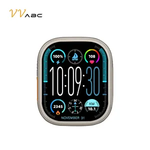 VV9 ULTRA2 heart rate monitor customization 2.02inch OLED AI voice assistant AI creation smart bracelet smart watch factory