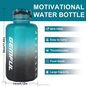 2200Ml Bpa-Vrije Pp Plastic Waterfles Met Stro-Type Voor Gymsporten En Buitenactiviteiten - Product Image 5
