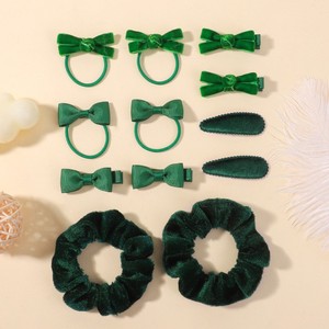 Children's <b>Bow</b> Hair Ring Girls Solid Color Dovetail Cute European American Style Princess Side <b>Clip</b> Polyester - Product Image 5