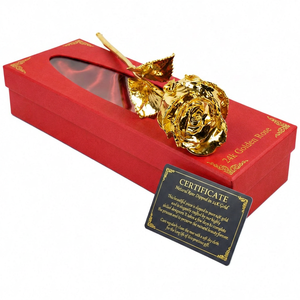 Caja de Regalo de Rosas Naturales Chapadas en Oro de 24K de Lujo - Regalo Ecológico Hecho a Mano de Larga Duración para el Día de San Valentín, Año Nuevo y Aniversario - Product Image 6