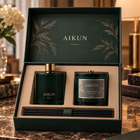 AIKUN – Expédition directe usine – Ensemble diffuseur à bâtonnets et bougie parfumée personnalisés avec logo et design, marque privée