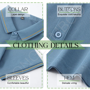 Nueva Camisa Polo de Manga Corta para Hombre, Estilo Casual de Negocios, Color Sólido con Diseño de Flor, Transpirable, Cómoda y Versátil para el Verano - Product Image 3