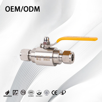 Vanne à boisseau sphérique manuelle en acier inoxydable SS316/SS304 à filetage femelle pour applications OEM haute température (eau et air)