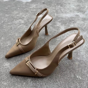 Eleganti <span class=keywords><strong>Scarpe</strong></span> da Donna <span class=keywords><strong>con</strong></span> <span class=keywords><strong>Tacco</strong></span> Sottile alla Francese, Punta Affusolata e Bella Fibbia Sandali alla Moda - Product Image 5