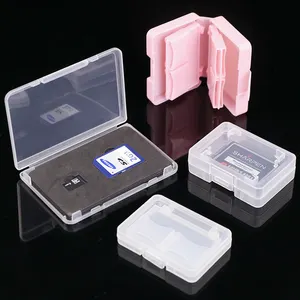 Organizador de cartão sd padrão fino, velocidade original pp plástico quadrado mini leitor de cartão sd de memória