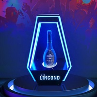 Support de présentateur de bouteilles OEM en acrylique LED Glorifier LED support de lumière de champagne pour boîte de nuit