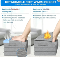 Repose-pieds ergonomique réglable en mousse à mémoire de forme, coussin de soutien pour les pieds sous le bureau, à la maison, au bureau, en avion, en voyage