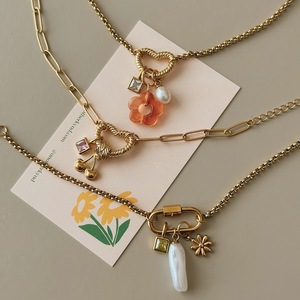 Zhixuan Wasserdichter 18K Vergoldeter Edelstahl 12-Geburtsstein DIY-Anhänger Halskette Bestes Geschenk für Sie - Product Image 5