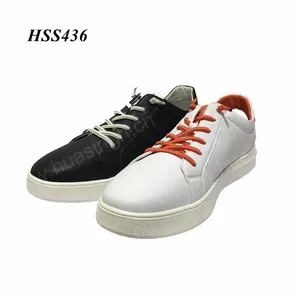 XC, autunno new fashion all-match scarpe da skate sportive bianche/nere scarpe da ginnastica casual per giovani in pelle microfibra antirughe HSS436