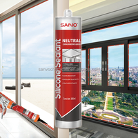 Sellador de Silicona de Curado Neutro de Alto Rendimiento SANVO, Pegamento de Construcción Resistente a la Intemperie SANVO para Ventanas de Vidrio y Metal