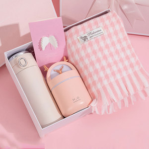 Taza de cerámica Taza de café, juego de regalo más cálido Oficina en casa para niñas Juego de regalo de invierno para mujeres Bufanda Humidificador Juegos de regalo Día de San Valentín/ - Product Image 4