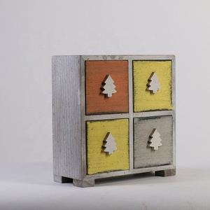 Combo Home Office Supplies Desk Organizer Wooden Spinning Desktop Art Supply Storage Drawers & Cabinet Organizers