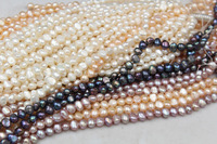 Perles de culture d'eau douce baroques de 3-11 mm, forées sur le côté, à fort lustre, blanc crème, en vrac, pour la fabrication de colliers et bijoux DIY