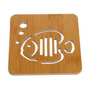 Commercio all'ingrosso multifunzionale in legno Grove Cartoon cucina uso di isolamento termico Pad antiscivolo legno artigianato scatole di legno cartelli da parete - Product Image 6