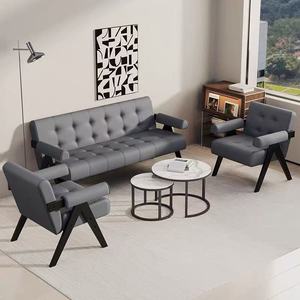 Sofá Pequeño Estilo Beige para Sala de Espera de Apartamento, Sillón para Tienda, Sala de Estar, Sofá Doble para Recepción - Product Image 4