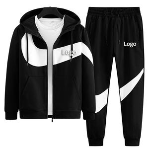 कस्टम लोगो पुरुषों के आकस्मिक पहनने के सूट हल्के 2 टुकड़े ट्रैकसूट एथलेटिक पहनने के लिए खेल - Product Image 4