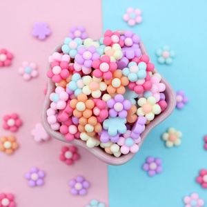 Cabujón de resina simulado con forma de flor, colorido y estilo Kawaii, para decoración de juguetes DIY, abalorios y dijes para accesorios de cabello de niñas - Product Image 5