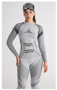 Conjunto Deportivo RUIQUWIN para <span class=keywords><strong>Mujer</strong></span>, Traje de <span class=keywords><strong>Esquí</strong></span> Otoño-Invierno, Sin Costuras, Alta Elasticidad, <span class=keywords><strong>Pantalones</strong></span> <span class=keywords><strong>Ajustados</strong></span> de Manga Larga, Secado Rápido, Cálido, para Actividades al Aire Libre - Product Image 3