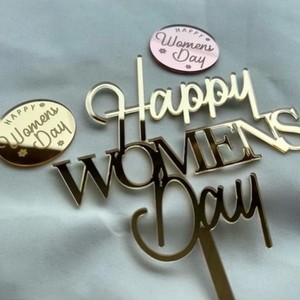 Decoraciones acrílicas para pasteles del Día de la Mujer, adornos para celebrar el Día de la Mujer - Product Image 5