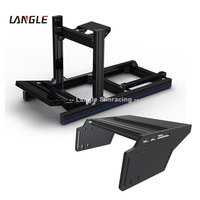 Simulador de carreras de aluminio Pedales Soporte Cockpit Sim Racing Frame Conector Placa Cockpit Pedal Soportes laterales Sim Racing Pedales