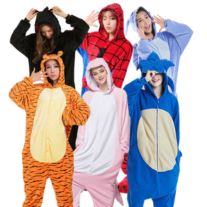Pyjamas de fête de Noël en gros pour femmes et hommes, cosplay, pyjamas en flanelle de dessin animé, sweats à capuche en polaire, <span class=keywords><strong>kigurumi</strong></span>, animal, <span class=keywords><strong>dragon</strong></span>, licorne, ensemble de pyjamas - Product Image 1
