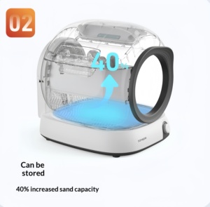 Nuovo Lettiera Automatica Intelligente 2026 Tonepie Ti + M 65L in Plastica OEM con Controllo APP, Completamente Chiusa, Autopulente, Anti-Odore, Facile da Pulire per Gatti - Product Image 4