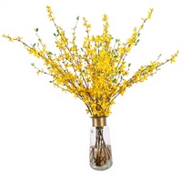 Fleurs artificielles en soie de type Forsythia pour la décoration de mariage et de la maison
