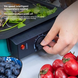 Sartén eléctrica para parrilla de barbacoa para uso en interiores Sandwichera con control de temperatura para freír y asar kebabs - Product Image 4