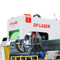 Machine de découpe laser à fibre automatique haute puissance à triple mandrin pour tubes et profilés en H, série DPE-L, pour tuyaux longs et profilés en H
