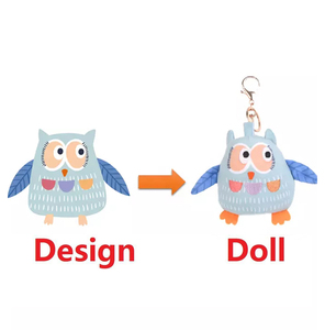 Personalizada adorable <span class=keywords><strong>animal</strong></span> peluches personalizado llavero muñecas de tamaño pequeño llavero de peluche muñeca hacer su propio diseño personalizado llavero de peluche - Product Image 3