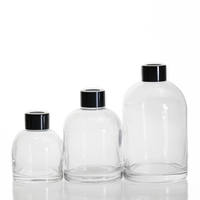 Encens de parfum de maison de luxe pour diffuseur de roseaux Bouteille en verre transparente unique avec bouchon noir quantité minimale de commande 100 pièces