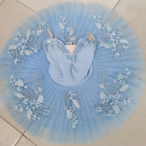 Tutu de ballet professionnel pour filles, bleu et rose, style platine, robe de soirée pour <span class=keywords><strong>ballerine</strong></span>, costume de danse pour femmes adultes, enfants et jeunes filles - Product Image 2