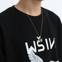 Collier pendentif dés pour hommes, breloque cube géométrique, bijoux de mode, vente en gros