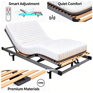 Современная прочная каркасная кровать с регулировкой, большая, оптовая продажа, умная электрическая регулируемая железная кровать, немецкий бесшумный двигатель - Product Image 4