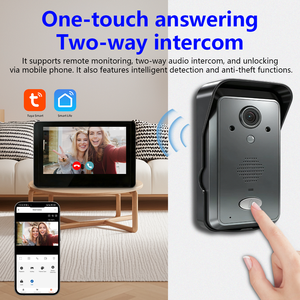 Anjielo <span class=keywords><strong>Interphone</strong></span> Vidéo <span class=keywords><strong>Sans</strong></span> <span class=keywords><strong>Fil</strong></span> Intelligent WiFi Halow 7 Pouces Tuya avec Alarme Anti-Sabotage, Capteur PIR, Sécurité IP55 Étanche, Portée 100-500m - Product Image 3
