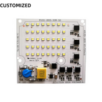 Module LED sans pilote DOB personnalisé en aluminium, garantie 3 ans, 110 lm/W, 30 W, anti-surtension classe 4KV, 220-240 V AC, Ra80, PCB blanc