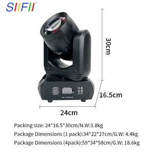 Newest RGB Mini <strong>LED150W</strong> Moving Head Beam Stage Light with Wedding Lights Dj Lights DMX512 Control for Events Moving Head Beam - Product Image 3