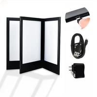 Porte-menus LED en cuir PU personnalisable SheFan A4/A5, rechargeable, éclairage intégré, épaisseur 20 mm, pour KTV et restaurants